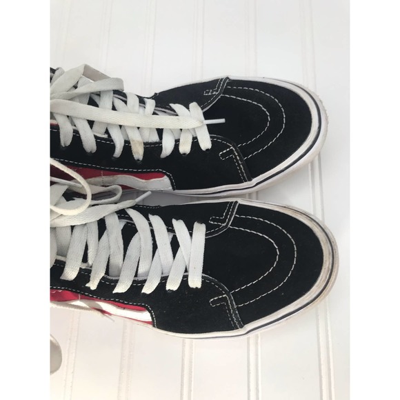 Vans Off The Wall Red White Black Sk8-Hi Skateboard Sneaker Men's Size 7 - Picture 2 of 10